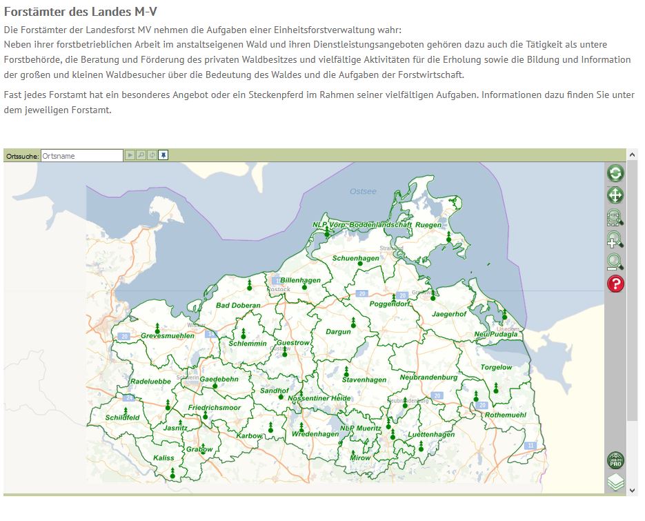 Forstämter des Landes M-V Vorschau