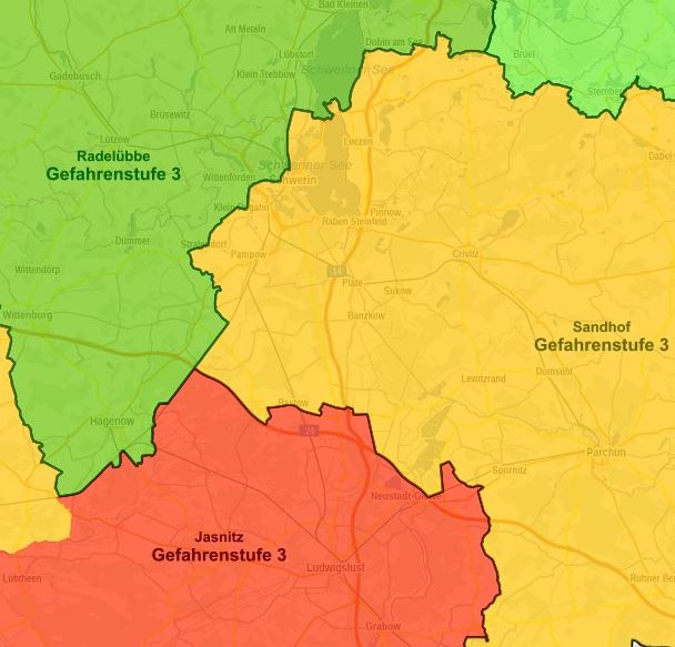 Themenkarte Waldbrandgefahrenstufen  Vorschau